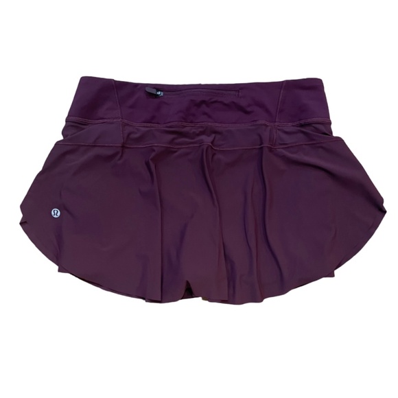 NWOT Lululemon maroon burgundy skirt skort back pocket 6
